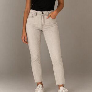 Paige Skinny Jeans Women 30x25 Light Grey Raw Hem Light Wash EUC Casual Pocket